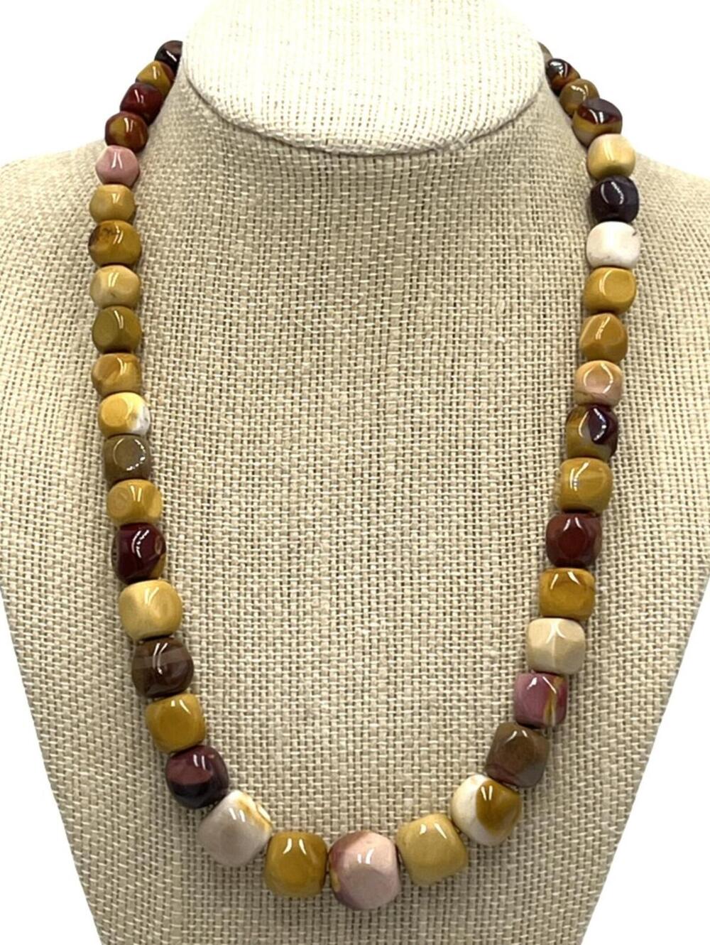 Jay King Sterling Silver Graduated Mookaite Jasper Necklace